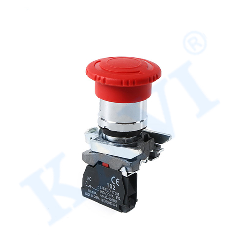 Mushroom head self-locking button